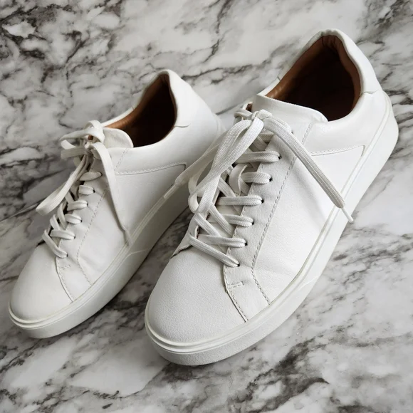 Zara White Monochrome Casual Lace-Up Sneakers, EU Size 40=US Size 10 - Picture 6 of 16